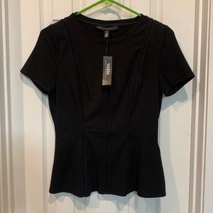 WHBM Black Bodice Top